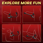 4-in-1 Vibrating Cock Ring & Anal Plug with Prostate Massager, Remote Control.