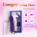 4-in-1 Wand Vibrator Kit – Ultra-Quiet Toy with 3 Attachments & 10 Modes