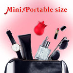 Clitoral Licking Rose Vibrator for Women, 10 Modes, Mini Nipple Stimulator.