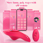 Wearable Remote Control Vibrator – App-Controlled Couples Toy with 10 Modes (Red)