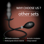 Silicone Inflatable Anal Plug with Pump & Quick Release Valve for Beginners