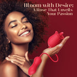 4-in-1 Rose Vibrator – Thrusting, Licking, G-Spot & Clitoral Stimulator for Women