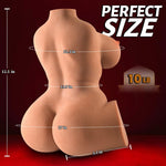 10LB Realistic Male Masturbator Torso with Textured Vagina, Anal & E-Cup Breasts