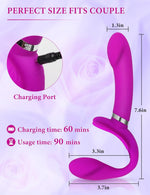 Strapless Double-Ended Vibrating Dildo – 12-Mode G-Spot & Clitoral Stimulator