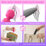 Rechargeable Mini Wand Vibrator – 10 Modes, Quiet & Waterproof Clitoral Stimulator