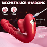G Spot Vibrator Dildo – 10 Modes for Flapping, Vibrating & Clitoral Stimulation