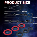 9-Piece Adjustable Silicone Penis Ring Set for Men – Erection Enhancer & Pleasure