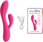 Dual Rabbit Vibrator with 10 Modes, Body-Safe Silicone, Waterproof & USB Rechargeable