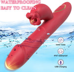 4-in-1 Thrusting G-Spot Vibrator with 9 Modes – Licking, Vibrating & Clitoral Toy   1/2