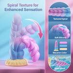 Silicone Vibrating Dildo with Suction Cup, 8 Vibration Modes & Remote Control