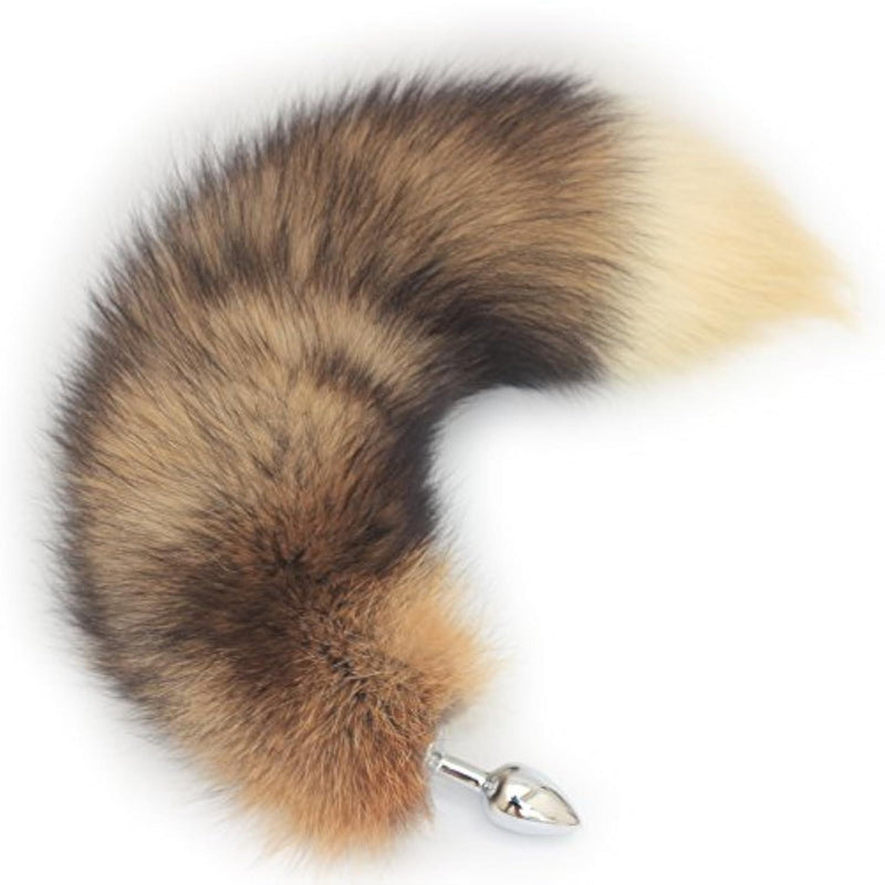 Versatile Tail Stainless Steel Fox Tail: Sensual Anal Plug & Stylish Keychain (Small Plug, Red)