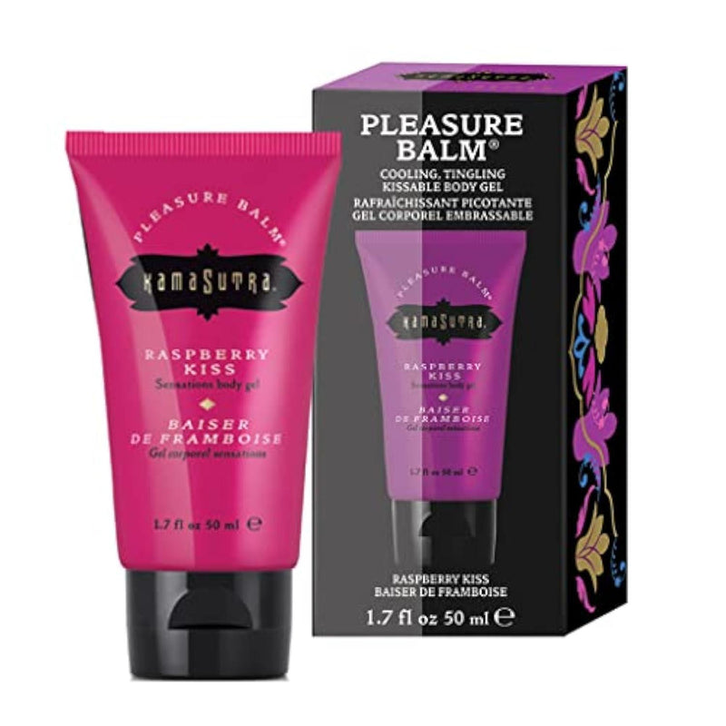 KAMA SUTRA Pleasure Balm Sensations Raspberry Kiss – Cooling, Tingly Gel for Foreplay Fun - 1.7 fl oz/50 ml
