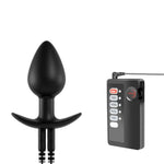 Electric Shock Silicone Anal Plug Wearable Threaded Anal Plug Butt Massage Tool Adult Supplies