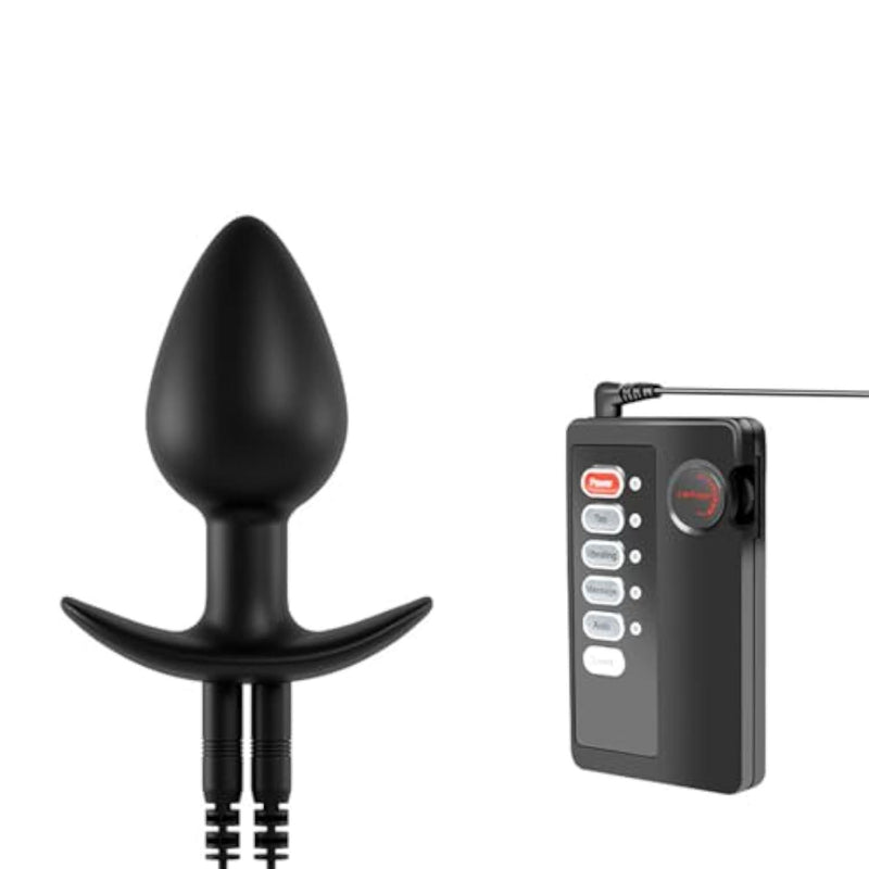 Electric Shock Silicone Anal Plug Wearable Threaded Anal Plug Butt Massage Tool Adult Supplies