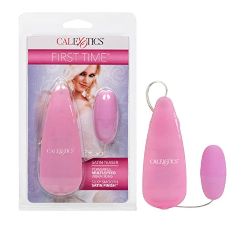 First Time Satin Teaser Multi-Speed Bullet Vibrator with Ultra Thin Controller Pink SE-0004-65-2