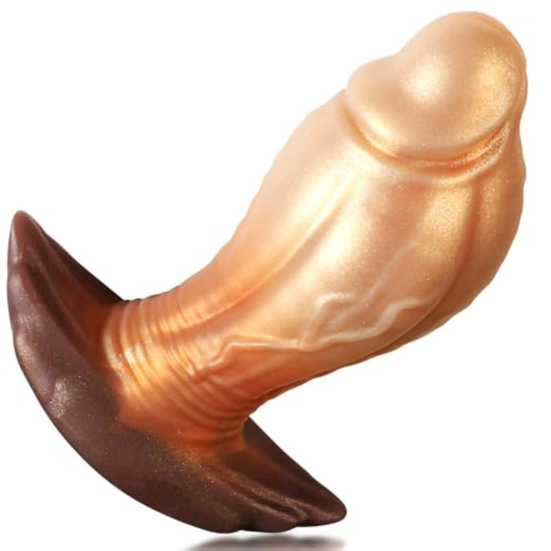 Anal Plug Trainer Toy Wearable Realistic Dildo 4.53 x 1.69 Inch (S)