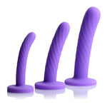 Tri-Play 3 Piece Multi-Size Silicone Dildo Set