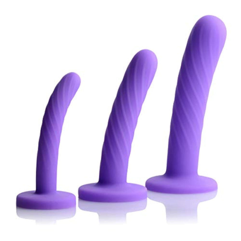 Tri-Play 3 Piece Multi-Size Silicone Dildo Set