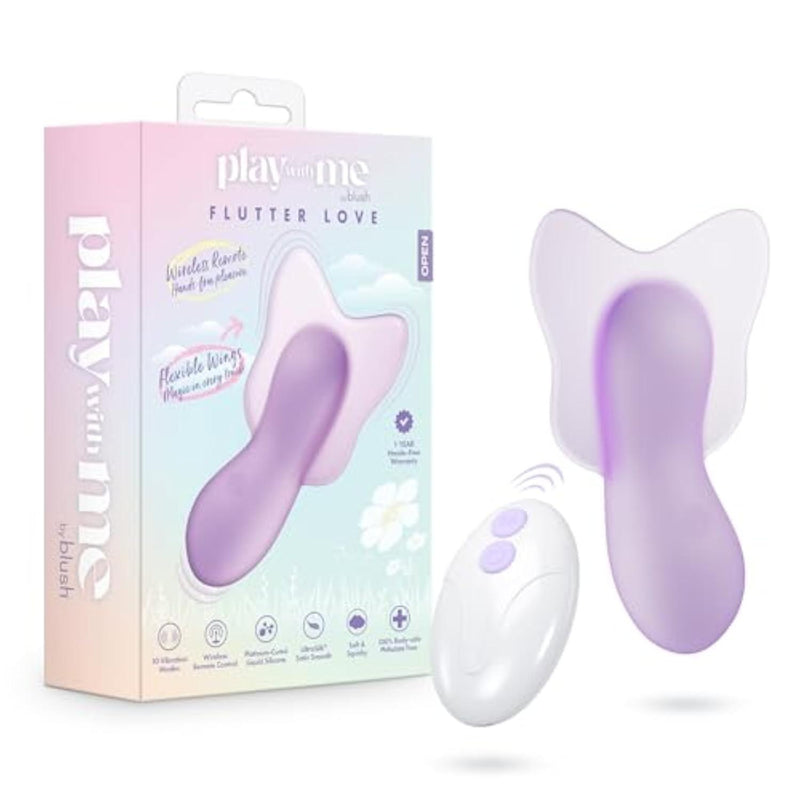 Blush Adult Sex Toy Remote Control Panty Vibrator for Women, Wearable Vibrator with 10 Vibration Modes | Clitoral & G-Spot Stimulator, Waterproof Hands-Free Butterfly Couples Massager – Purple