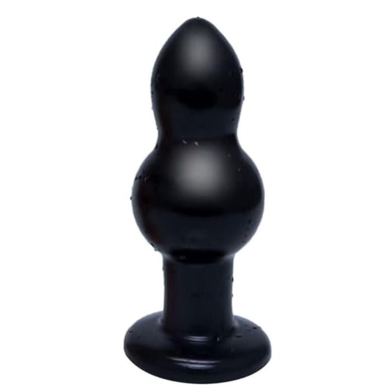 3 Sizes of Black Thick Ball Shape Silicone Anal Plug Butt Beads with Long Handle, Waterproof Anal Dildo Round Smooth Prostate Massager Adult Sex Toy for Women Men - L