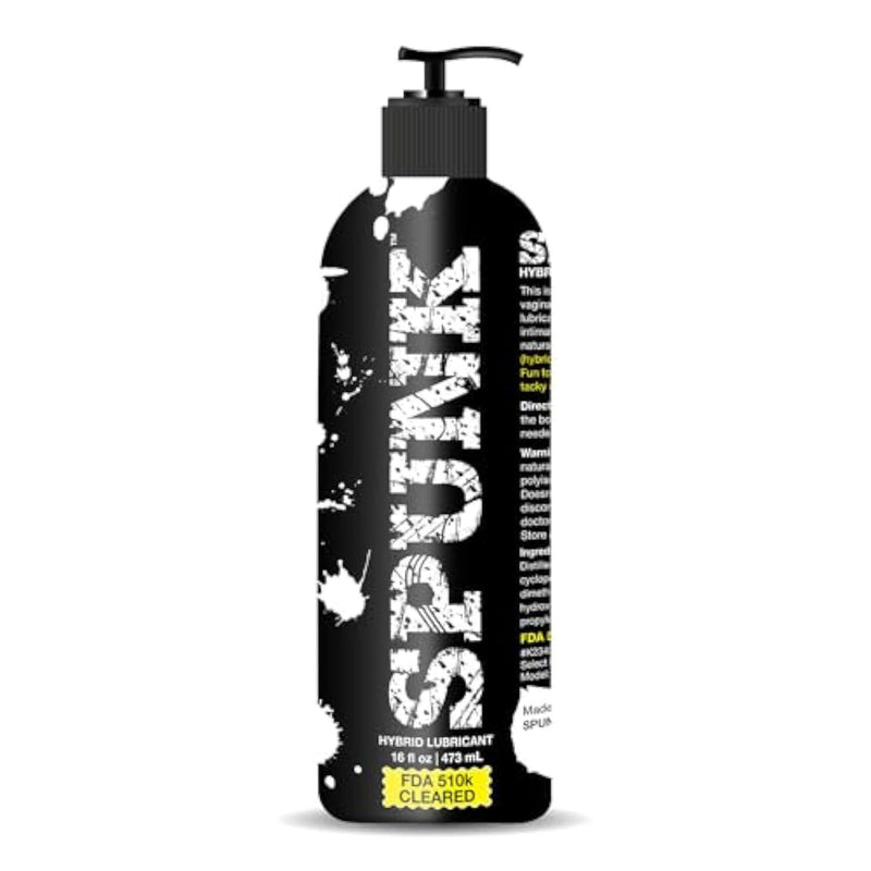 SPUNK Lube Hybrid Personal Lubricant - Water & Silicone Based, Safe for Toys & Condoms, 16 Fl Oz (472 mL)