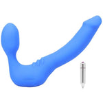 Strapless Slim Silicone Dildo Vibrating Couples Harness-Free Toy Set