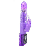 Rotating Dual-Action Rabbit Vibrator with Spinning Beads, G-Spot & Clitoral Stimulation Purple