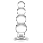 Glass Butt Plug,5.3 Inch Anal Beads with Bottom,Anal Dildo Adult Sex Toy for Men and Women