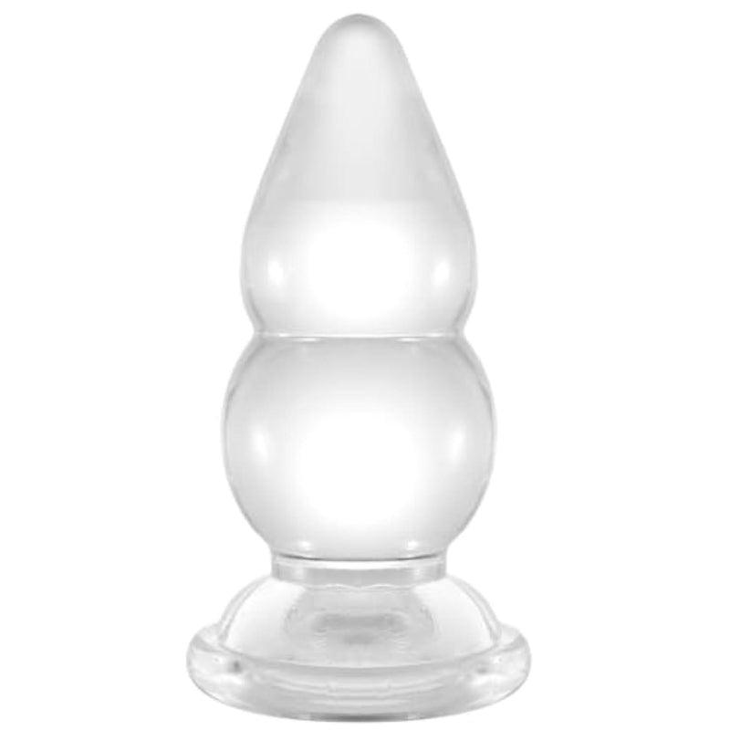 6.5 Inch Anal Beads Butt Plug, Transparent Anal Trainer Dildo