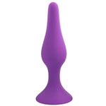 Tapered Silicone Anal Plug - Great for Beginners! Small Black