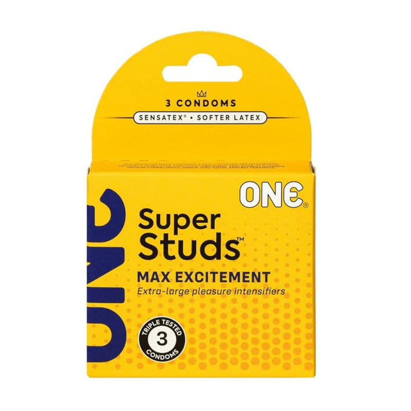Super Studs Ribbed & Studded Latex Condoms with Brass Pocket Case, 3 Count