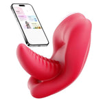 APP Remote Control Wearable Panty Vibrator Tongue Toy for Women,Vibrating Panties with 10 Vibration Modes of Dual Motors,Mini G-spot Nipple Clitoral and Vaginal Stimulator Sex Toys for Female Couple