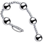 Metal Anal Beads All Steel Ultra Sturdy Butt Bead Plug with Pull Ring for SM Sex Game, Large Long Anal Snake Vaginal Dilator BDSM Toy Ass G-spot Stimulator Prostate Massage Female Adult Sex Toys