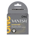 Vanish Hyperthin Latex Condoms with Brass Pocket Case, 3 Count