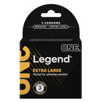 Legend Extra Large XL Latex Condoms with Brass Pocket Case, 3 Count