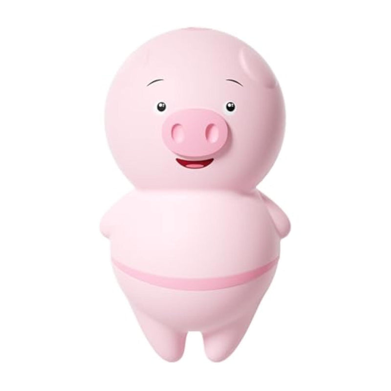 2 in 1 Pink Mini Cute Pig Shape Clitoral Vibrator with 10 Lick and Suction Modes, Silicone Rechargeable Nipple Vibrator Adult Sex Toy for Women