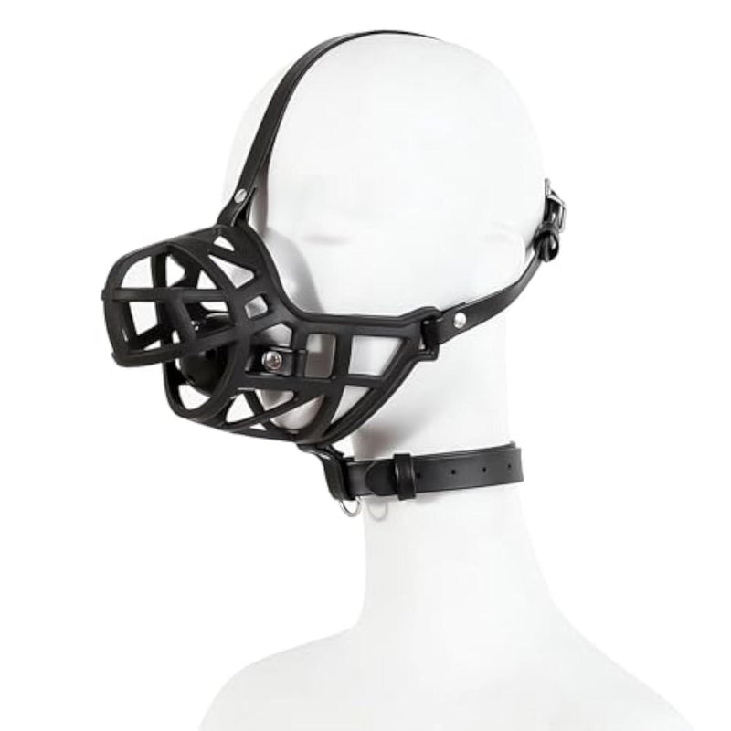 Ball Gag BDSM Restraints Dog Mouth Harness with Collar Adjustable Head Strips Slave Bondage Silicone Fetish Sex Toys for Men Women and Couples (S)