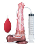Suction Multi Color Artificial Horse Dildo Squirting Dildo Anal Plug Soft Flexible with Optional Size (S)