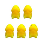 Mini Penis Adult Sex Toys,Realistic Dildos Stress Relief Toy Male Sex Toy for Couple,5Pcs Small Penis Squishy Decompression Squeeze Toy for Sex Game,Tiny Penis Novelty Gag Gifts for Men Women Yellow