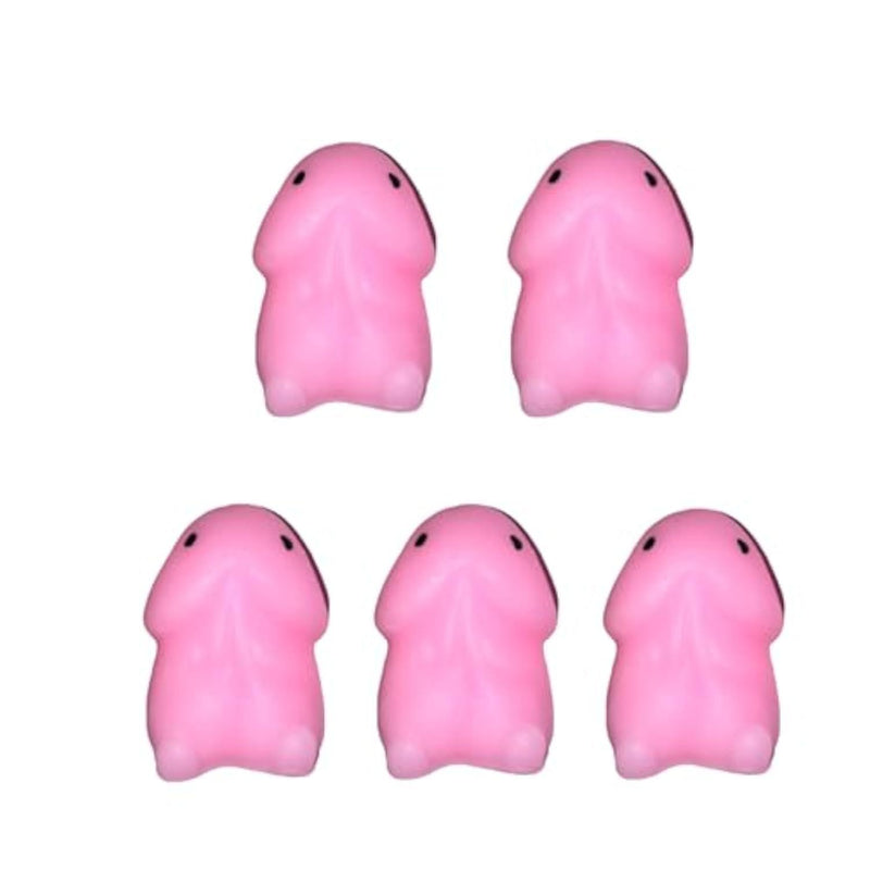 Mini Penis Adult Sex Toys,Realistic Dildos Stress Relief Toy Male Sex Toy for Couples,5Pcs Small Penis Squishy Decompression Squeeze Toy for Sex Games,Tiny Penis Novelty Gag Gifts for Men Women Pink