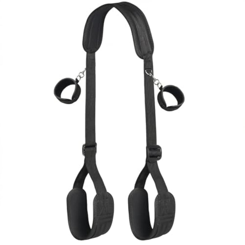 Adult Restraint Harness Set, Adjustable Nylon Bondage Straps with Padded Wrist & Ankle Cuffs, Shoulder Pad and Metal Hooks, BDSM Role Play Accessories for Couples