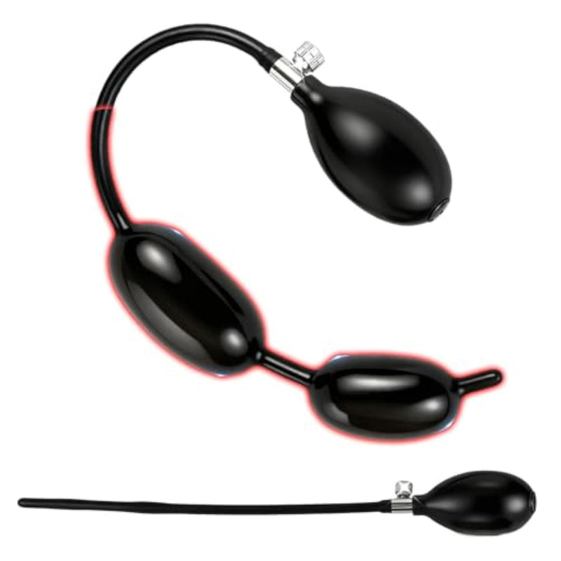 Inflatable Sounding Rods Urethra Vibrator Silicone Urethral Penis Plug SM