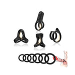 Vibrating Cock Ring, 10 Pcs Silicone Penis Ring with Bullet Vibrator