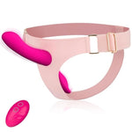 Strap-On Vibrating Dildo Sex Toys | Adjustable Harness Strap-On Dildos with 10 Dual Vibration, Remote Control G Spot Vibrator & Clitoral Stimulation, Adult Toy for Female Couple