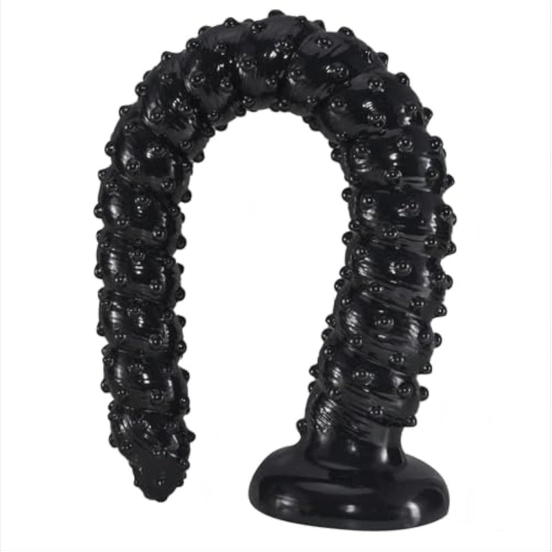 17.56 Inch Long Dildo Anal Snake,Large Butt Plug Huge Anal Dildo with Suction Cup for Vaginal G Spot Stimulation Monster Anal Plug Thick Anus Dilator Adult Sex Toys for Men Women(Black)