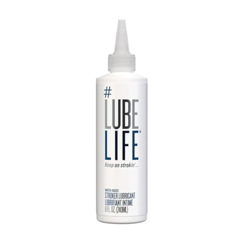 LUBELIFE Water Based Stroker Lube, Personal Lubricant, Toy Safe, 8 Fl Oz