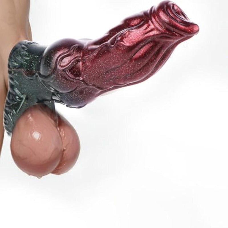 Monster Cock Sleeve with Penis Ring for Men Male Sex Toys