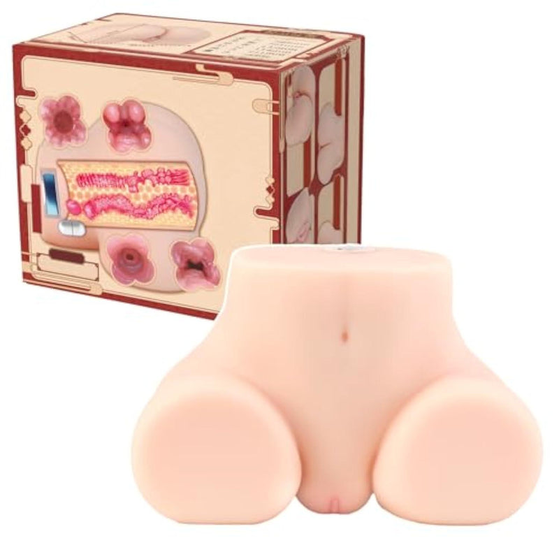 Male Masturbator Sex Toy with 12 LB 98°F/113°F Heating 2 Channel Adult Sex Dolls for Men Pocket Stroker Masturbator