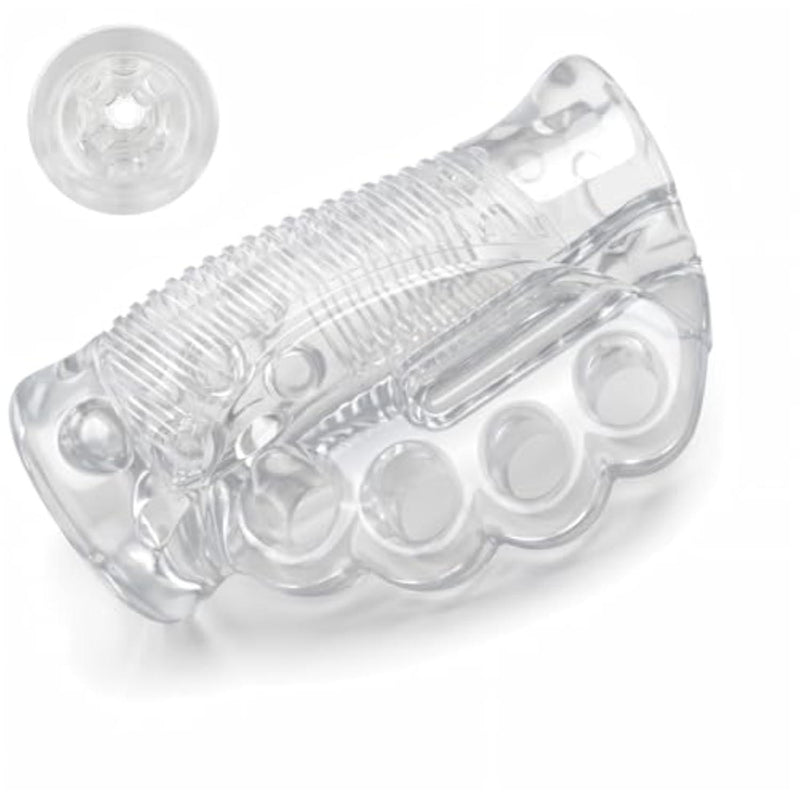 Clear Pocket Pussy Male Masturbator, TPE Sleeve, Sex Toys for Men