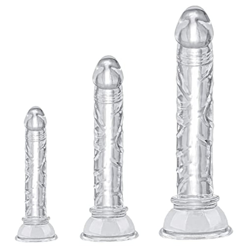 Anal Plug Training Sets? 3 Sizes Anal Dildos with Strong Suction Cup Anal Prostate Vaginal G-Spot Sex Toys for Beginners to Advanced Users